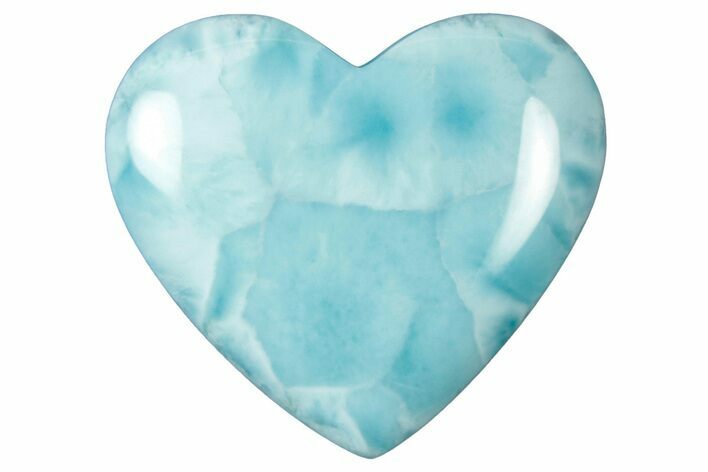 Polished Heart-Shaped Larimar Cabochon - Dominican Republic #315154
